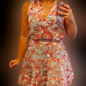 Poupette St. Barth Dress in Pink Orange White